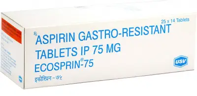 Ecosprin (Aspirin) 75 mg — noté 4,8/5 | €0.08